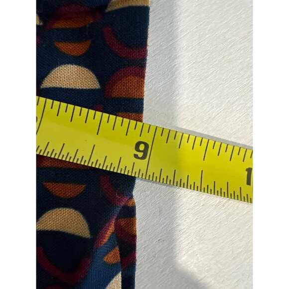 Express Men Button Shirt Sz XL Navy Geometric Print Short Slv Rayon Modern Artsy - Picture 6 of 9